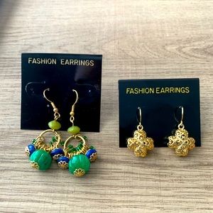 2 pair of Dangle Fashion Earrings